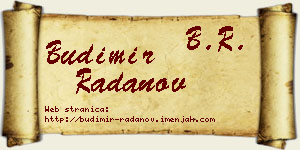 Budimir Radanov vizit kartica